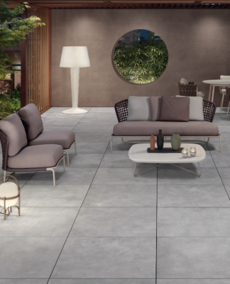 Cinque Flow Grau 80x80x2cm Terrassenplatte Matt