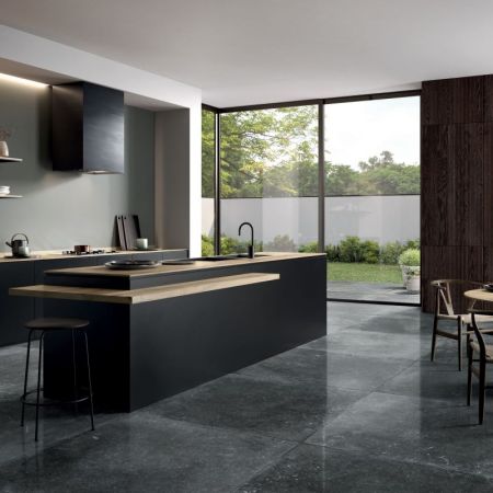 Flaviker Nordik Stone Black 90x90 Wand- und Bodenfliese Matt FL-PF60005058