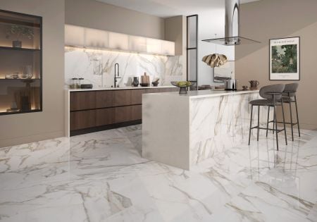 Cinque Calacatta gold  60x120 Bodenfliese I Wandfliese Poliert