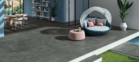 Cinque Ambienti Anthrazit 80x80x2cm Terrassenplatte Matt