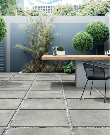 Cinque Ambienti Grau 80x80x2cm Terrassenplatte Matt