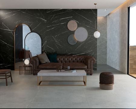Tau Ceramica Elite Black 75x75 Boden-/Wandfliese Matt