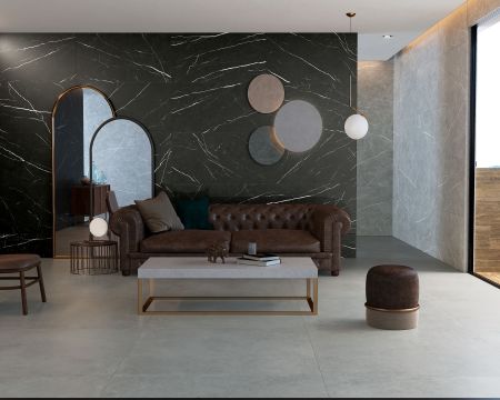 Tau Ceramica Elite Black 75x75 Boden-/Wandfliese Poliert