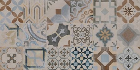 Castelvetro Cementine Mix Soggetti Color 20x20 Wand- und Bodenfliese Matt can-CCM20R99