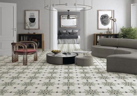 Vives Niza Octógono Antibes Verde 20x20 Wand- und Bodenfliese Matt