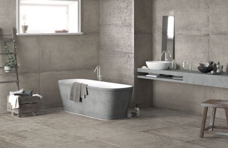 Castelvetro Materika Grigio 100x100 Wand- und Bodenfliese Matt Grip R11 can-CMK10R4G