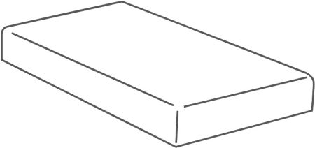 Castelvetro Rustic White 40x120x2 Elemento L Angolo Dx. Matt can-XRT4AELDX1