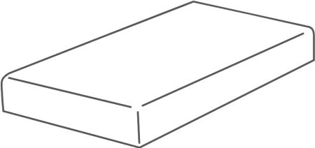 Castelvetro Rustic White 40x120x2 Elemento L Angolo Sx. Matt can-XRT4AELSX1