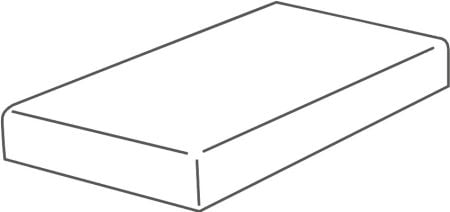 Castelvetro Materika Grigio 33x100x2 Gradone Torato Ang. Sx. Matt can-XMK3AGSX4