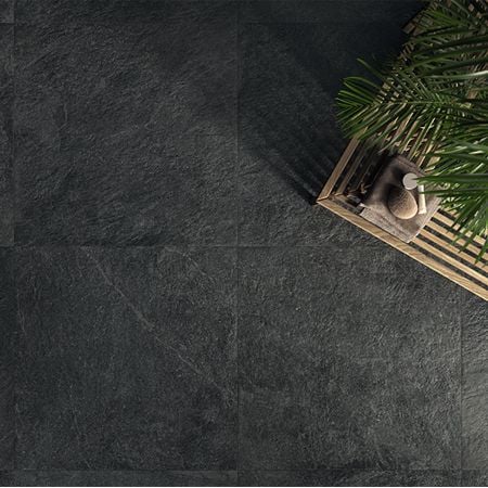 Castelvetro Pietra Antica Black 60x60 Wand- und Bodenfliese Matt can-02CPA60R7