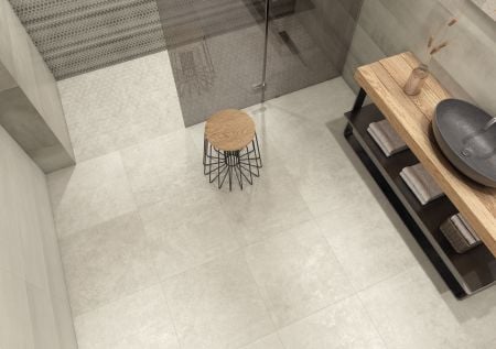 TAU Ceramica Devon Wand- und Bodenfliese Beige 90x90 Semi Lappato