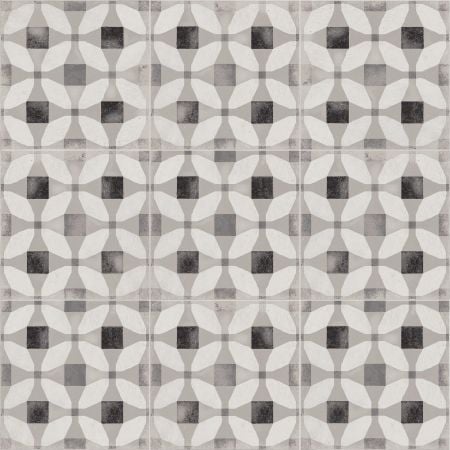 Castelvetro Cementine Tappeto B B/N 20x20 Wand- und Bodenfliese Matt can-CCM20R17B