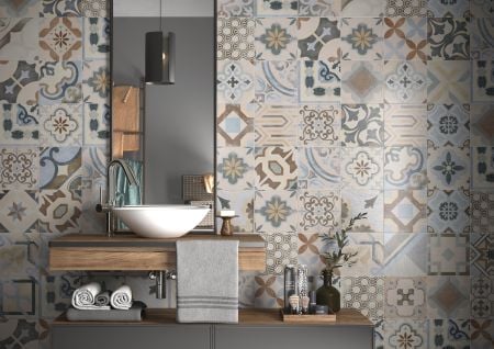 Castelvetro Cementine Mix Soggetti Color 20x20 Wand- und Bodenfliese Matt can-CCM20R99