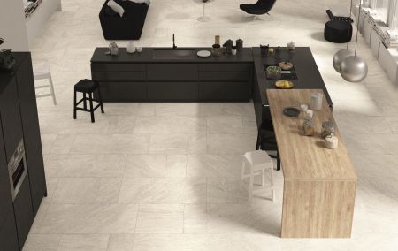 Castelvetro Quartz White 45x45 Wand- und Bodenfliese Matt Grip can-CQR45R1G