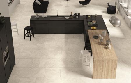 Castelvetro Quartz White 45x45 Wand- und Bodenfliese Matt can-CQR45R1