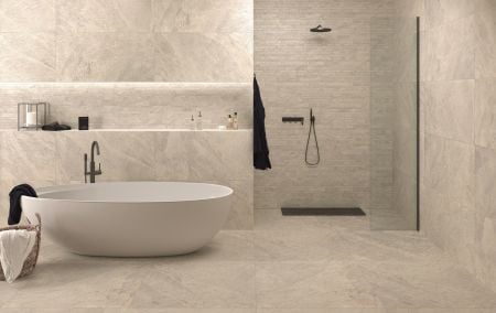 Castelvetro Slate Grigio 100x100 Wand- und Bodenfliese Matt can-CSL10R4