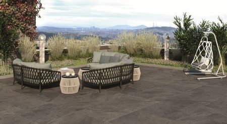 Castelvetro Slate Antracite 60x120x2 Terrassenplatte matt